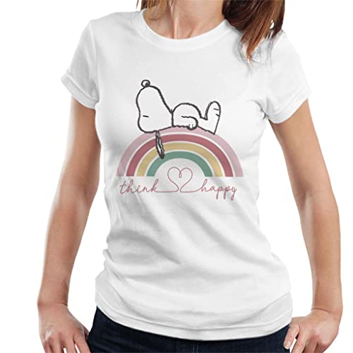 All+Every Peanuts Snoopy Rainbow Think Happy Women's T-Shirt von All+Every