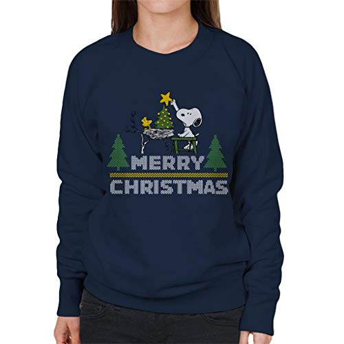 All+Every Peanuts Snoopy and Woodstock Decorating Xmas Tree Women's Sweatshirt von All+Every