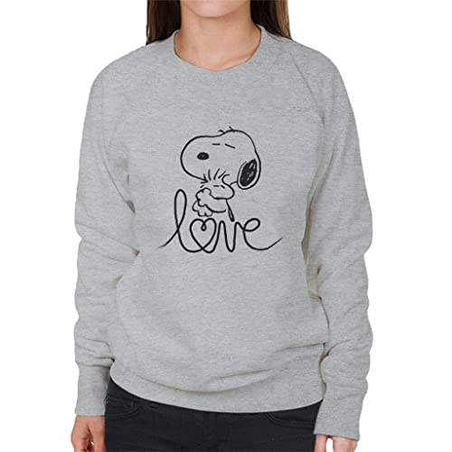 All+Every Peanuts Snoopy and Woodstock Love Outline Women's Sweatshirt von All+Every