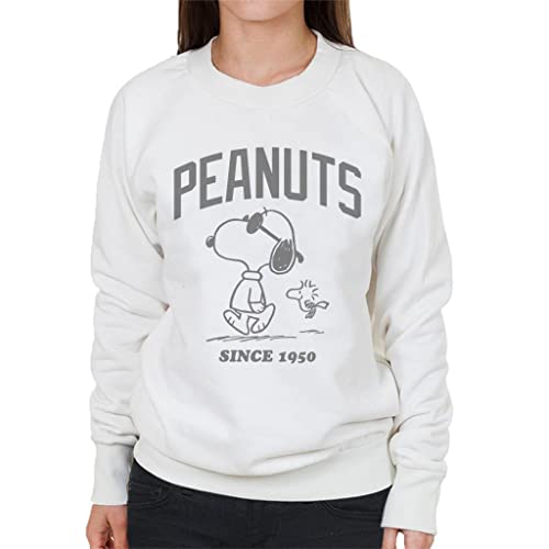 All+Every Peanuts Snoopy and Woodstock Outline Since 1950 Women's Sweatshirt von All+Every