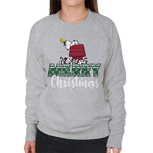 All+Every Peanuts Snoopy & Woodstock Merry Christmas Women's Sweatshirt von All+Every