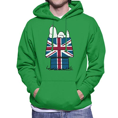 All+Every Peanuts Union Jack Hut Snoopy Men's Hooded Sweatshirt von All+Every