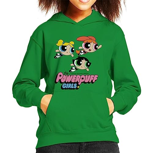 All+Every Powerpuff Girls Trio Smiling Flying Kid's Hooded Sweatshirt von All+Every