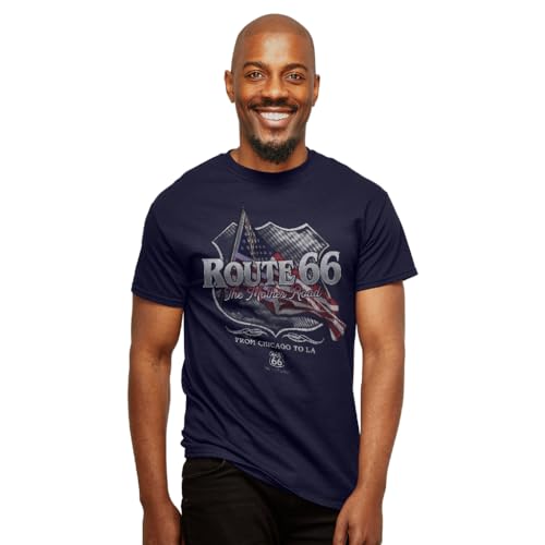 All+Every Route 66 Mother Road American Flag Men's T-Shirt von All+Every