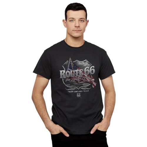 All+Every Route 66 Mother Road American Flag Men's T-Shirt von All+Every