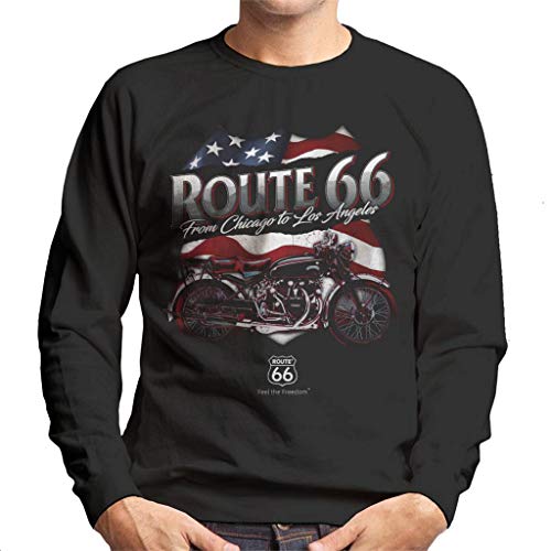 All+Every Route 66 US Flag & Motorcycle Men's Sweatshirt von All+Every