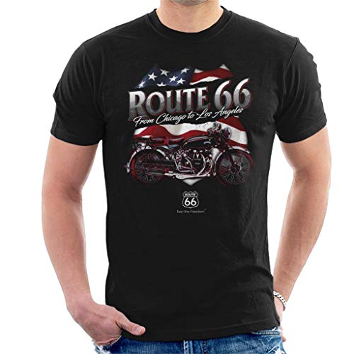 All+Every Route 66 US Flag & Motorcycle Men's T-Shirt von All+Every