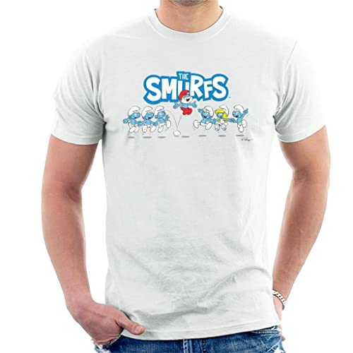 All+Every The Smurfs Jumping Logo Papa Smurf Men's T-Shirt von All+Every
