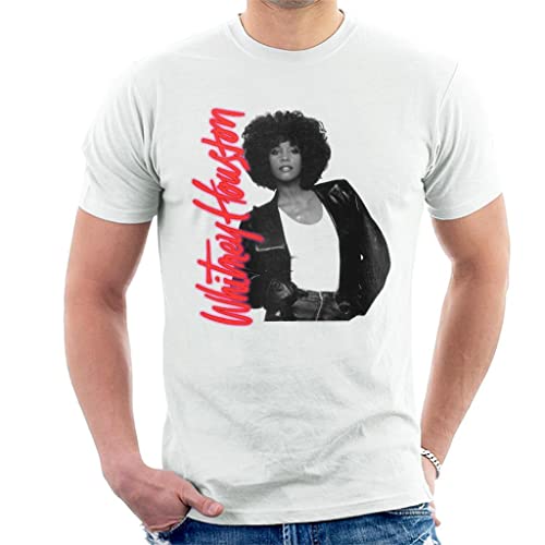 All+Every Whitney Houston Posing Alongside Red Neon Logo Men's T-Shirt von All+Every