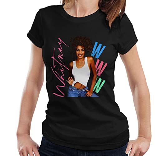 All+Every Whitney Houston Posing Pink Signature Women's T-Shirt von All+Every