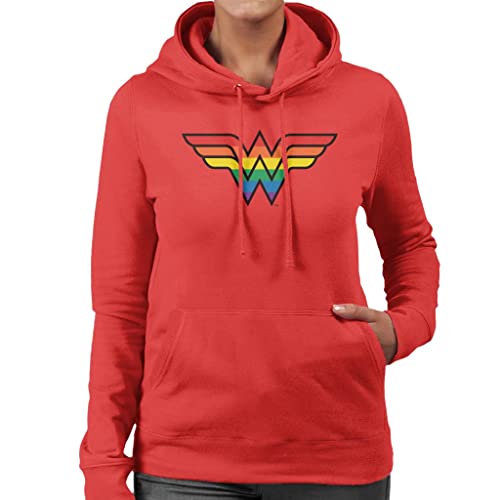 All+Every Wonder Woman Rainbow Logo Women's Hooded Sweatshirt von All+Every