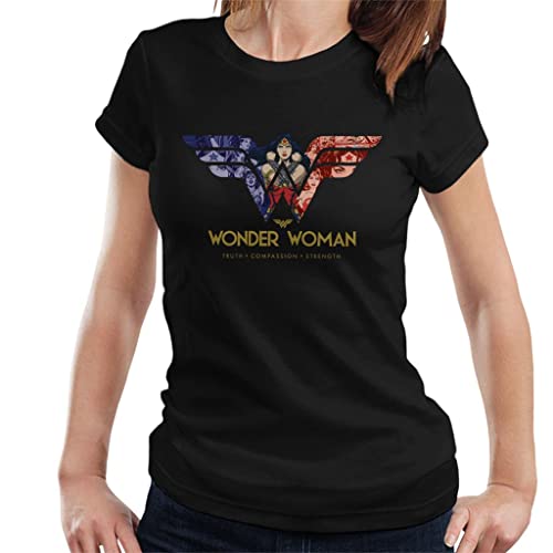 All+Every Wonder Woman Truth Compassion Strength W Montage Women's T-Shirt von All+Every