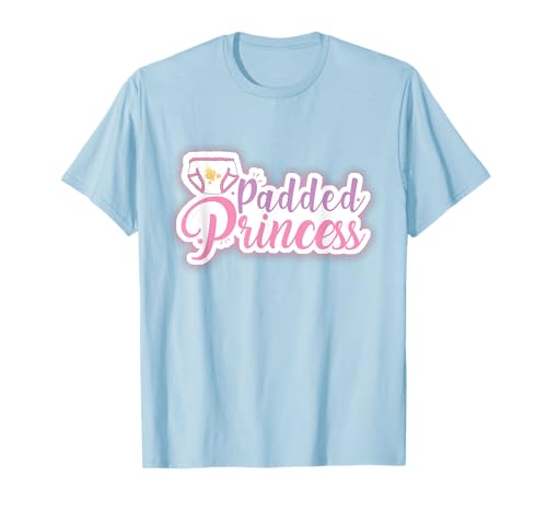 All ABDL Fet Damen Prinzessin-Thema Damen-Shirt T-Shirt Blau Rüschen Small EU S Kurzarm Klassische Passform Klassisch Retro U-Ausschnitt von All ABDL Fet