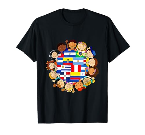 Alle Länder Flaggen Kinder Hispanic Heritage Monat T-Shirt Alle Länder Flaggen Kinder Hispanic Heritage Monat T-Shirt von All Countries Flags Children Hispanic Heritage Co.