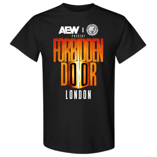 AEW Forbidden Door T-Shirt (Amazon Exclusive), Schwarz, L von All Elite Wrestling
