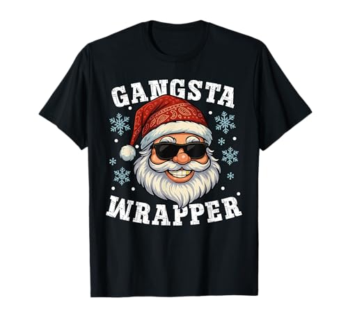 Lustiger Gangsta Wrapper Weihnachten Santa Xmas für Männer Frauen T-Shirt von All I Want For Christmas Merch