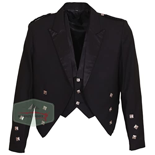 All Kilts Sports Herren Schottische Charlie Kilt Jacke mit 3 Knöpfen Weste (as3, numeric, numeric_38, regular, regular) von All Kilts Sports