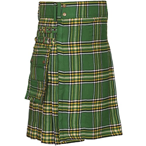 All Kilts Sports Tartan-Utility-Kilt für aktive Männer (Irish Heritage, 32'') von All Kilts Sports