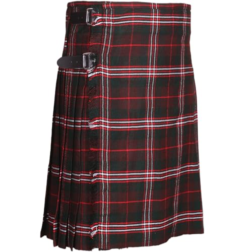 Schottischer traditioneller 8 Yards & 16 Oz Tartan-Kilt – Kilts für Herren (Brown Scott, 50'') von All Kilts Sports