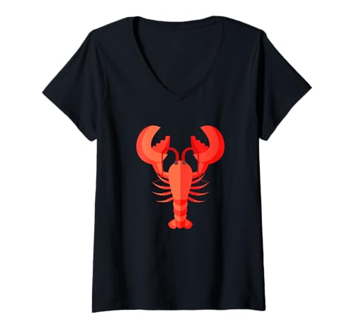 Damen Hummer T-Shirt mit V-Ausschnitt Damen Hummer T-Shirt mit V-Ausschnitt von All Kinds Of Faces