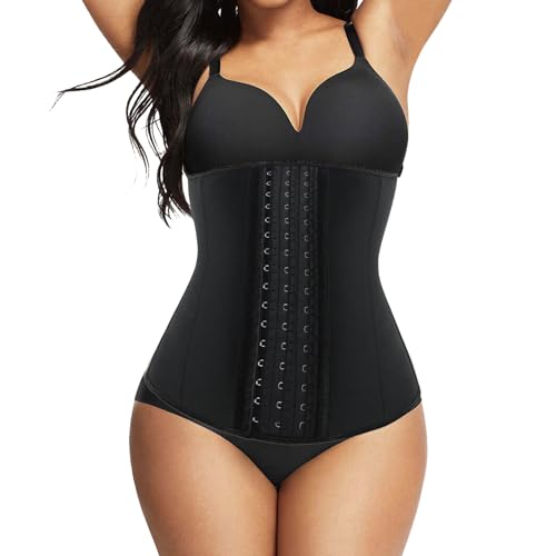 All Shapes of Beauty Korsett Damen - Formendes Corset - Corsage Top - Corsett für eine sexy Silhouette - schwarzer Waist Trainer für eine schlanke Taille - Shape-wear (9 Stahlstäbe, Schwarz, L) von All Shapes of Beauty