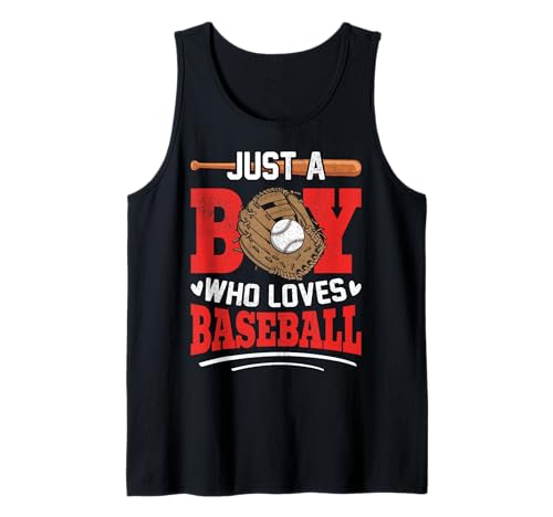 Herren Just a Boy Who Loves Baseball-Design Tank Top von All Star Dugout Threads