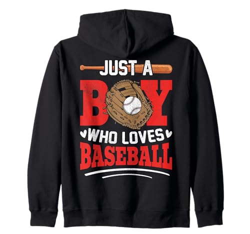 Just a Boy Who Loves Baseball-Design Kapuzenjacke von All Star Dugout Threads