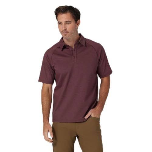 All Terrain Gear by Wrangler Men's SS Performance Polo Shirt, Decadent Chocolate, X-Small von All Terrain Gear by Wrangler