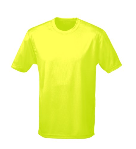 Just Cool - Atmungsaktives und schweißhemmendes T-Shirt, Electric Yellow, XS von All We Do Is