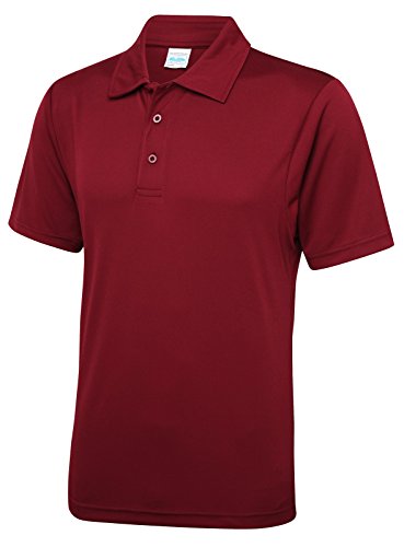 Just Cool - Performance Polo Shirt, atmungsaktiv, Burgund, Gr.XXL von All We Do Is