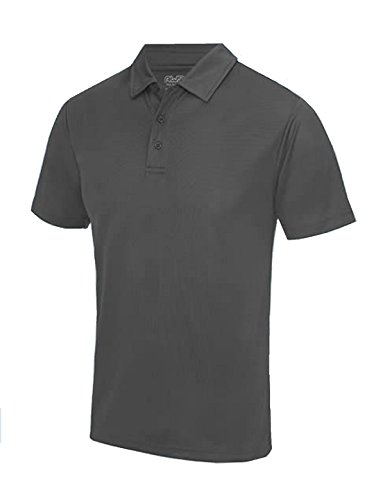 Just Cool - Performance Polo Shirt, atmungsaktiv, Kohlengrau, Gr.XXL von All We Do Is