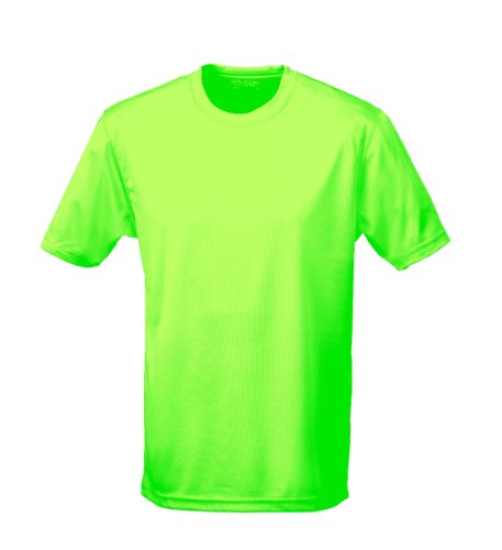 Just Cool - Atmungsaktives und schweißhemmendes T-Shirt, Electric Green, M von All We Do Is