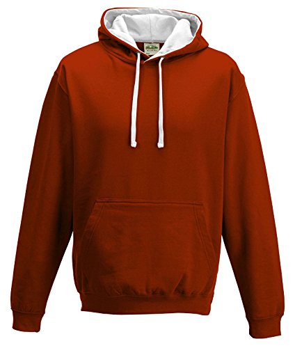 Just Hoods - Varsity Kapuzensweatshirt Sweatshirt XXL,Fire Red / Arctic White von All We Do Is