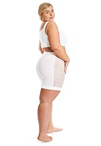 All Woman Bunte Urban Mesh Anti Chafing Slip Shorts in Übergröße, weiß, 18-22 von All Woman