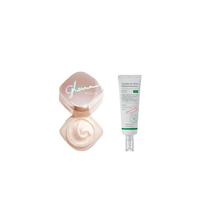AXIS-Y - Complete No Stress Physical Sunscreen SPF50+ PA++++ - 50ml X MISSHA - Glow Skin Balm - 50ml von All-in-one Sets