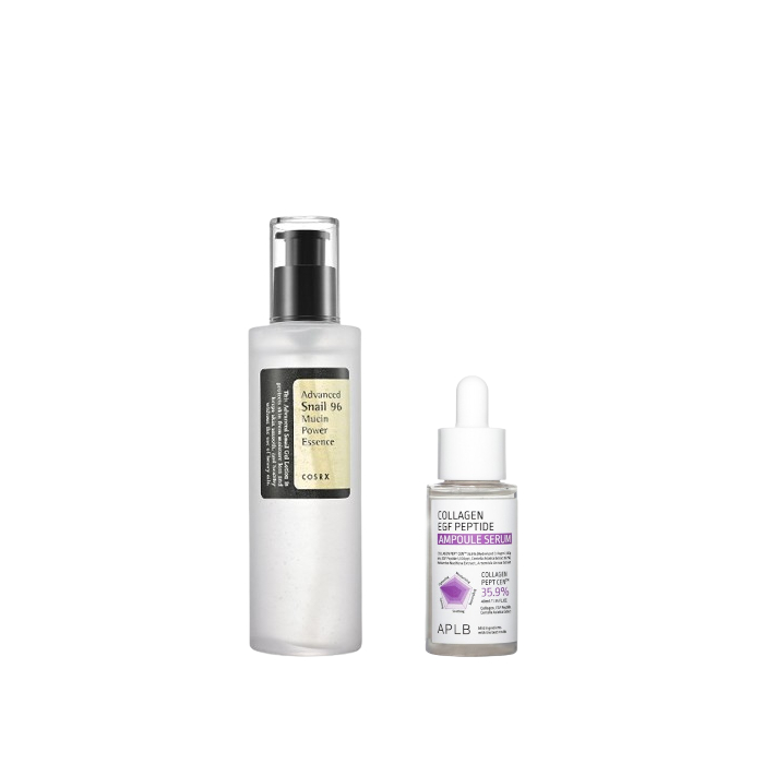 COSRX - Advanced Snail 96 Mucin Power Essence 100ml + APLB - Collagen EGF Peptide Ampoule Serum - 40ml Set von All-in-one Sets