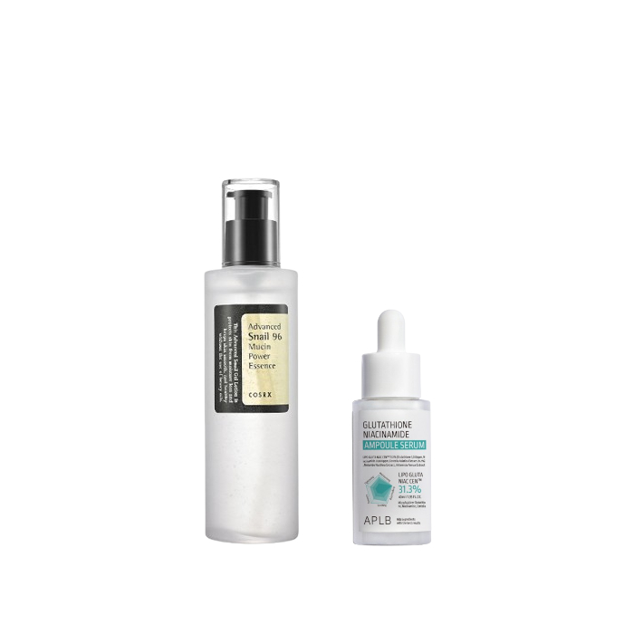 COSRX - Advanced Snail 96 Mucin Power Essence 100ml + APLB - Glutathione Niacinamide Ampoule Serum - 40ml Set von All-in-one Sets