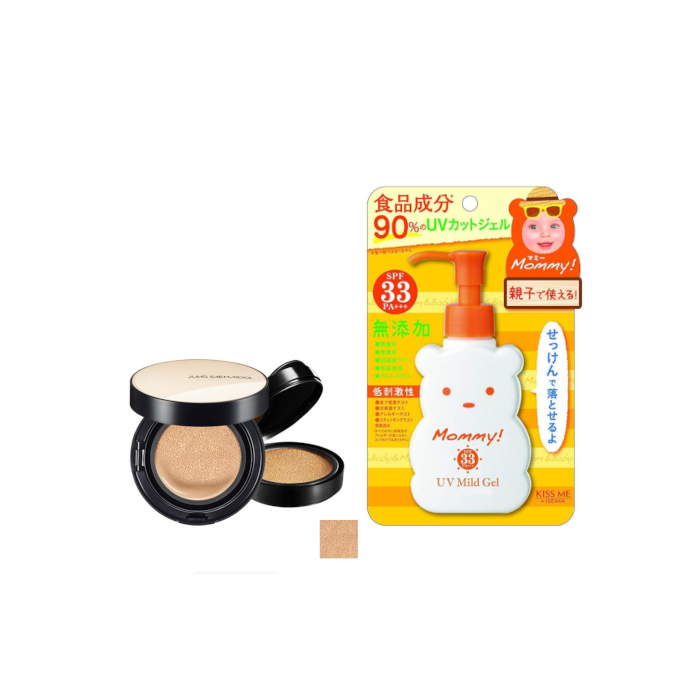 ISEHAN - Kiss Me Mommy UV Mild Gel SPF33 PA+++ - 100ml X Jung Saem Mool - Essential Skin Nuder Cushion - 14g+14g - Medium ISEHAN - Kiss Me Mommy UV Mild Gel SPF33 PA+++ - 100ml X Jung Saem Mool - Essential Skin Nuder Cushion - 14g+14g - Medium von All-in-one Sets