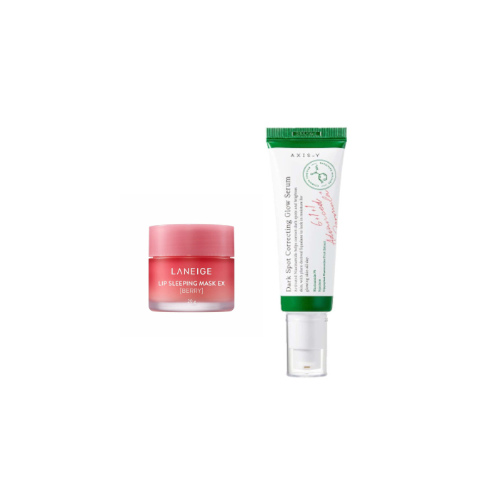 LANEIGE - Lip Sleeping Mask EX - 20g - Berry (1ea) + AXIS-Y - Dark Spot Correcting Glow Serum - 50ml (1ea) Set von All-in-one Sets