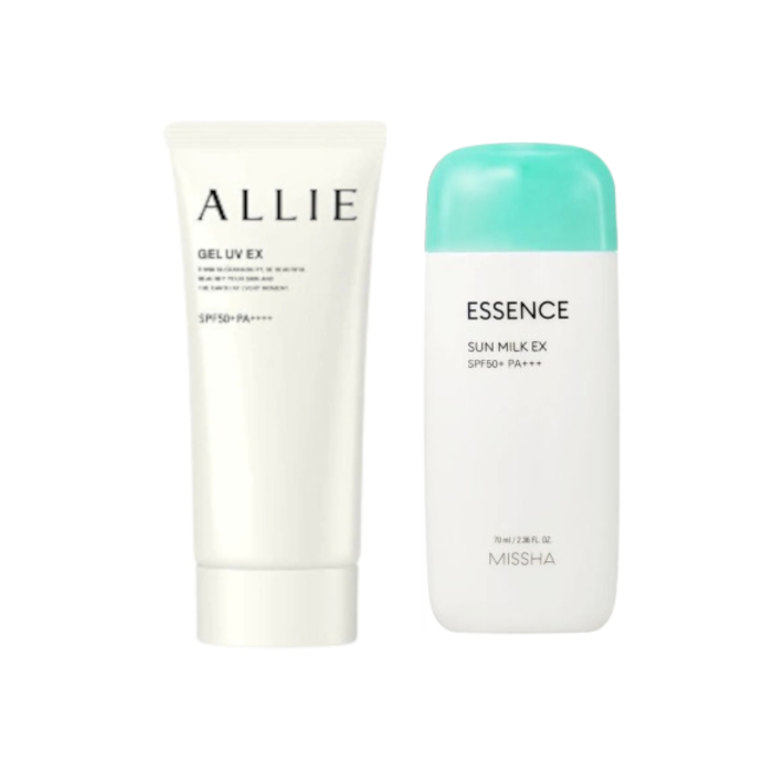 MISSHA - All Around Safe Block Essence Sun Milk EX - 70ml (SPF50+ PA+++) X Kanebo - Allie Gel UV EX SPF50+ PA++++ - 90g (New... von All-in-one Sets