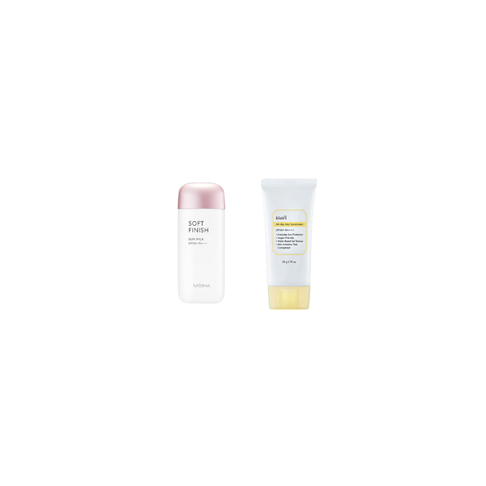 MISSHA All-Around Safe Block Soft Finish Sun Milk SPF50+ PA+++ - 70ml X Dear; Klairs - All-day Airy Sunscreen SPF50+ PA++++ - 50g MISSHA All-Around Safe Block Soft Finish Sun Milk SPF50+ PA+++ - 70ml X Dear; Klairs - All-day Airy Sunscreen SPF50+ PA++++ - 50g von All-in-one Sets