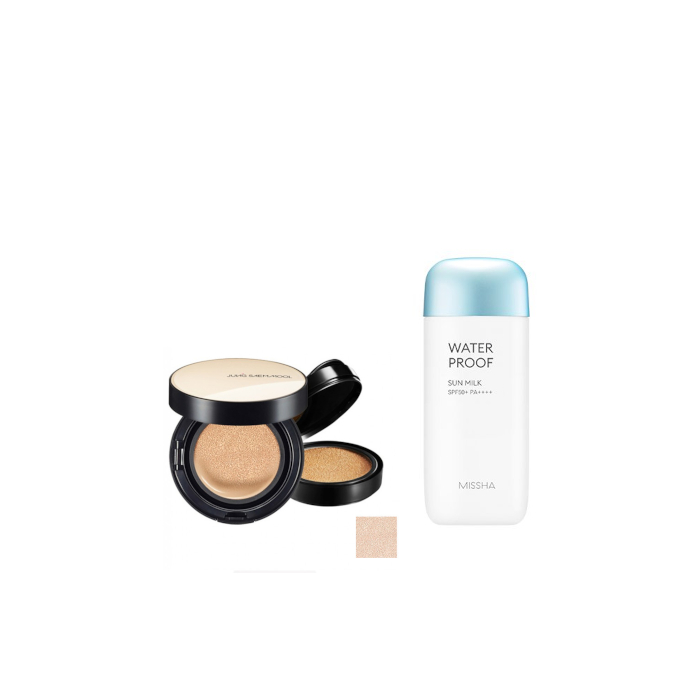 MISSHA - All-Around Safe Block Waterproof Sun Milk SPF 50+/PA++++ - 70ml X Jung Saem Mool - Essential Skin Nuder Cushion -... MISSHA - All-Around Safe Block Waterproof Sun Milk SPF 50+/PA++++ - 70ml X Jung Saem Mool - Essential Skin Nuder Cushion -... von All-in-one Sets