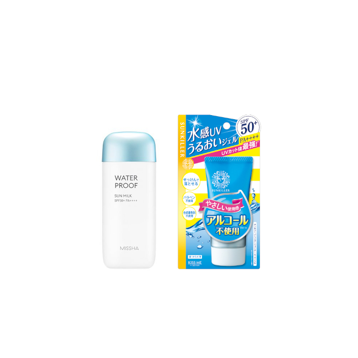 Missha All-Around Safe Block Waterproof Sun Milk + ISEHAN Kiss Me Sunkiller Perfect Water Essence Suncreen (1ea) Set von All-in-one Sets