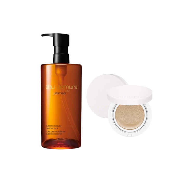 Missha X Shu Uemura Magic Cushion Cover Lasting - No.23 X Shu Uemura - Ultime8 Sublime Beauty Cleansing Oil 450ml von All-in-one Sets