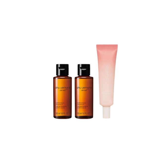 Peach C x Shu Uemura Peach C - Peach Glow Makeup Base X  Shu Uemura - Ultime8 Sublime Beauty Cleansing Oil - 50ml (2pcs) von All-in-one Sets