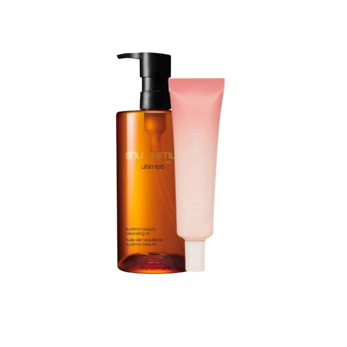 Peach C x Shu Uemura Ultime8 Sublime Beauty Cleansing Oil 450ml X  Peach C - Peach Glow Makeup Base von All-in-one Sets