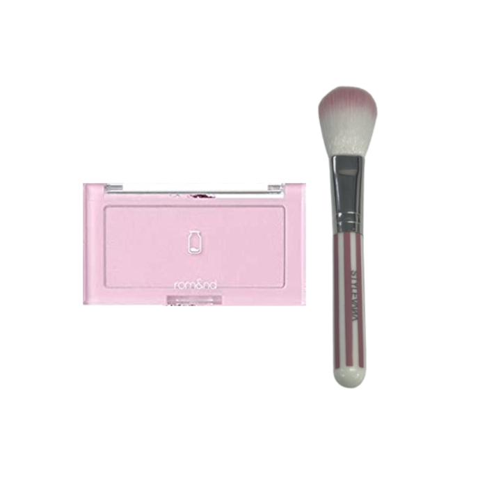 Romand - Better Than Cheek Milk Series (2022 New Version) - 4g - W01 Odi Milk (1ea) + MissLady - Cheek Brush - Pink and White... von All-in-one Sets
