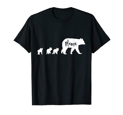 Mama-Bär mit 3 drei Jungen, Geschenk für Mütter T-Shirt von All in the Bear Family