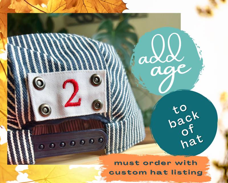 Fügen Sie Der Rückseite Des Huts Ein Alter Hinzu | Kann Nicht Bestellt Werden, Es Sei Denn, Die Personalisierte Hutliste Wird Ebenfalls Bestellt von AllAboardWhistle