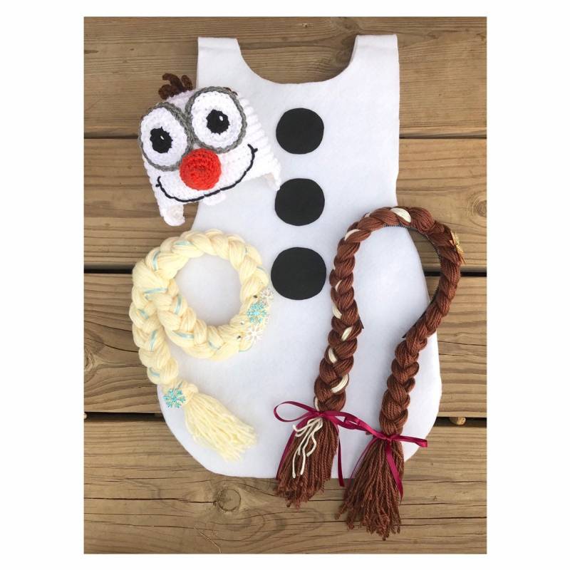 Gehäkelte Olaf-Inspirierte Mütze Schneemann-Kostüm Und Prinzessin Stirnbänder, Winter-Outfit von AllAgeCrochets